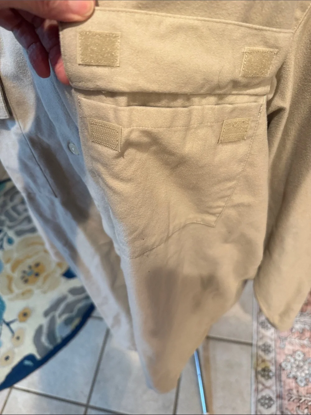 Cherokee Beige Button-Up Shirt Jacket